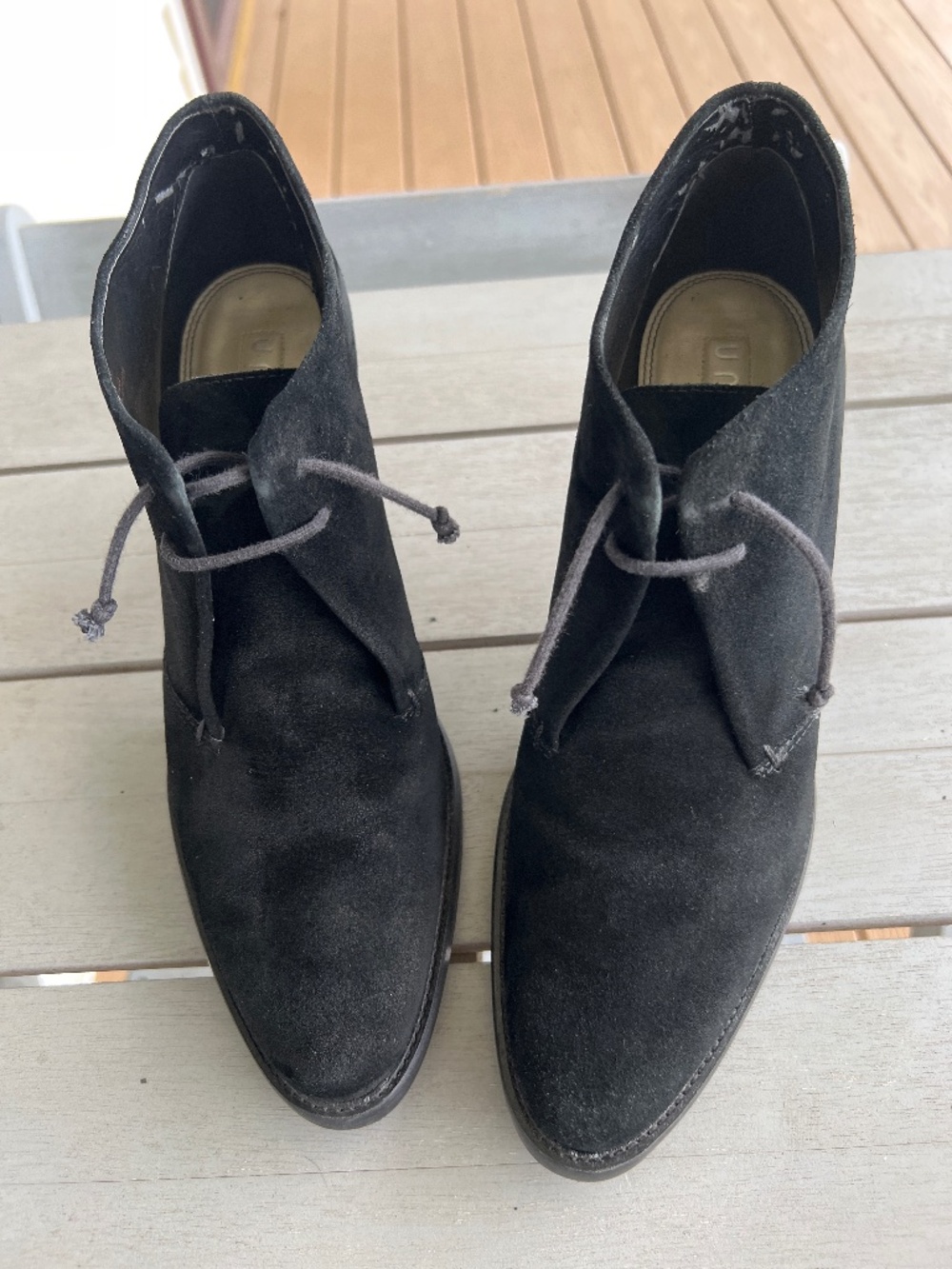 Black Suede High Heel Booties